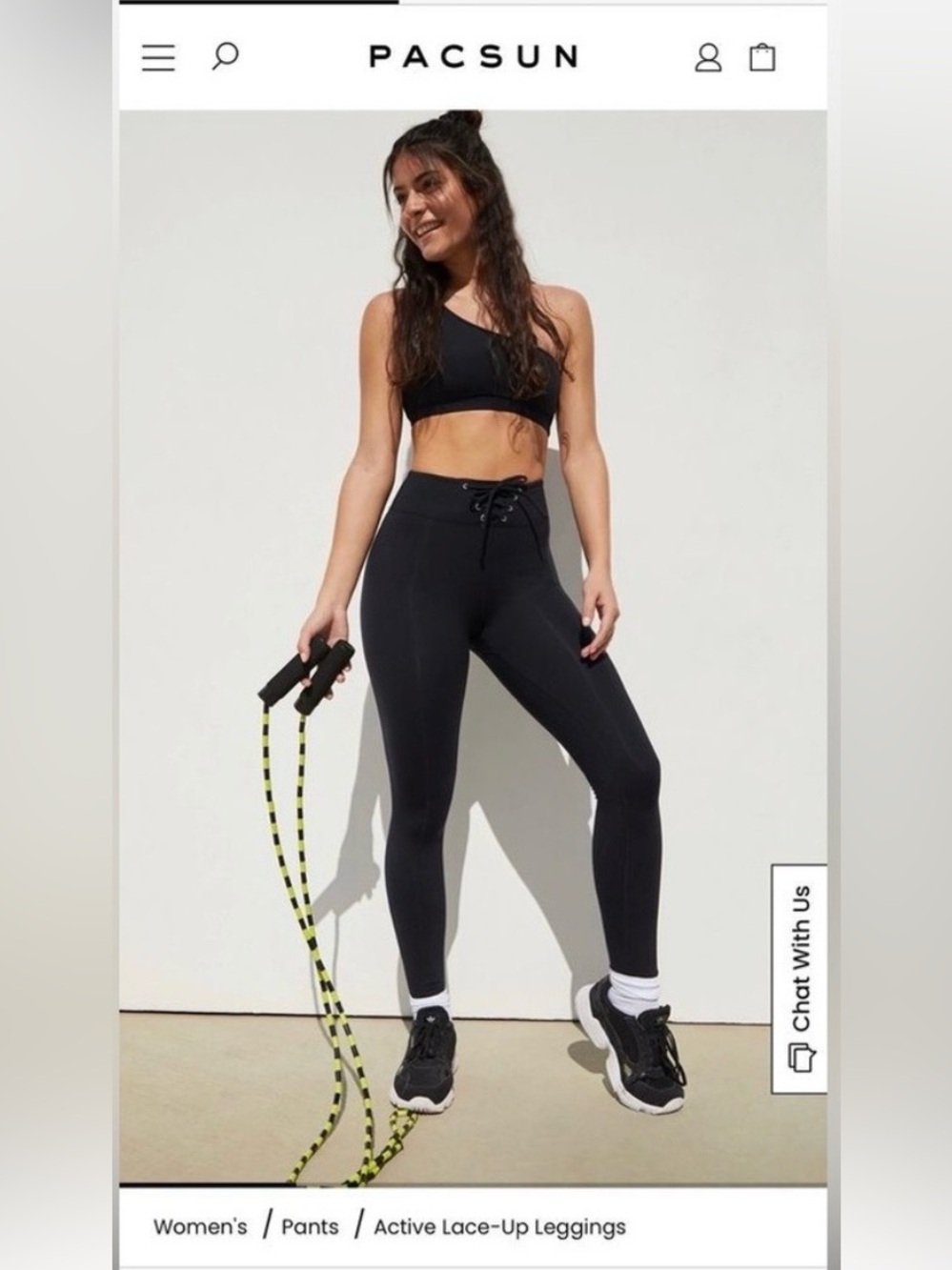 NWT PacSun High-Waist Black Lace-Up Leggings